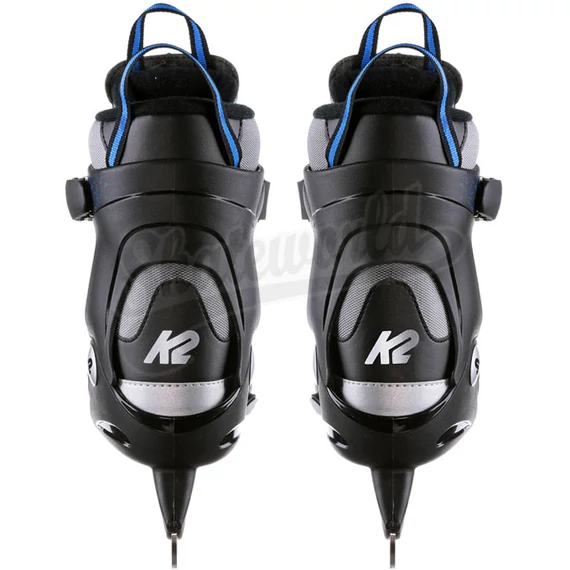 K2 Raider Pro Ice black/grey gyerek állítható gyorsfűzős jégkorcsolya hátulról