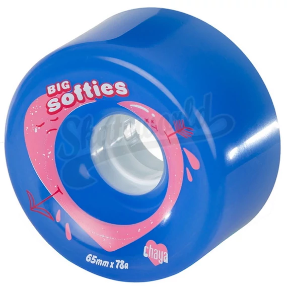 Chaya Big Softie's Clear Blue 65mmx37mm/78A kétsoros görkorcsolya kerék oldalról