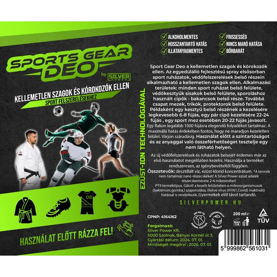 Silver Sports Gear szagmentesítő spray