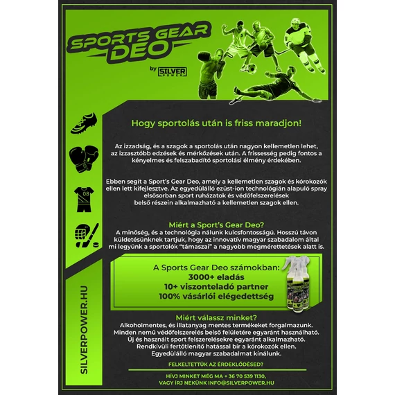 Silver Sports Gear szagmentesítő spray