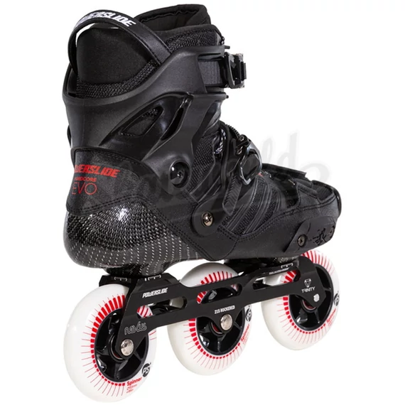 Powerslide Hardcore HC EVO Pro 90 Trinity black/red freeskate görkorcsolya hátulról