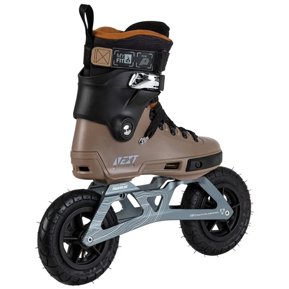 Powerslide NEXT EDGE 150 Brown Trinity Off Road terep görkorcsolya hátulról