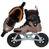 Powerslide NEXT EDGE 150 Brown Trinity Off Road terep görkorcsolya alulról